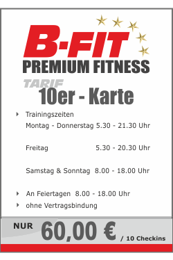 10er Karte - Ohne Vertragsbindung voll flexibel