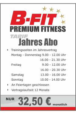 Jahres Abo - Zu den Standardzeiten trainieren