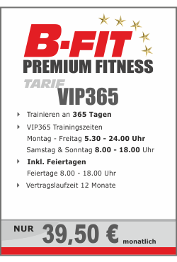 VIP365 - An 365 Tagen im Jahr trainieren